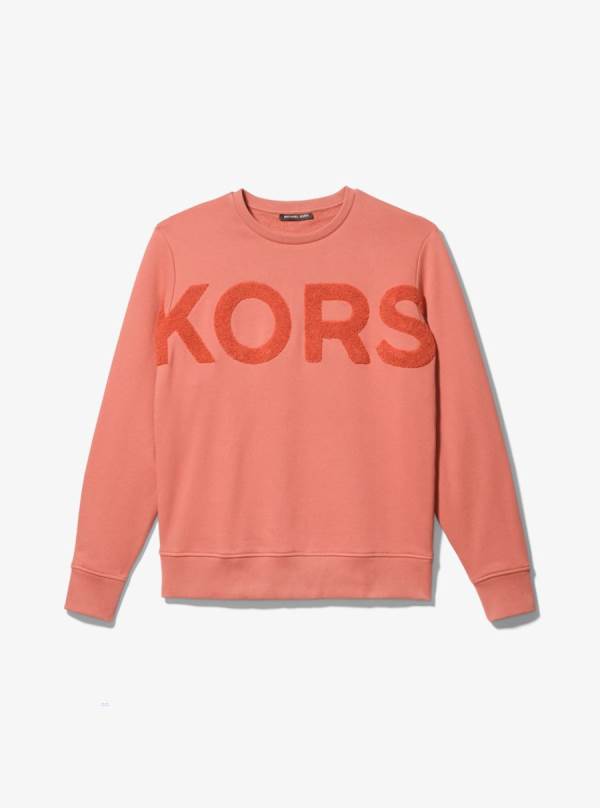 Panske Mikiny Michael Kors KORS Cotton Červené - Oblecenie Michael Kors Slevy | JLEUK-6891